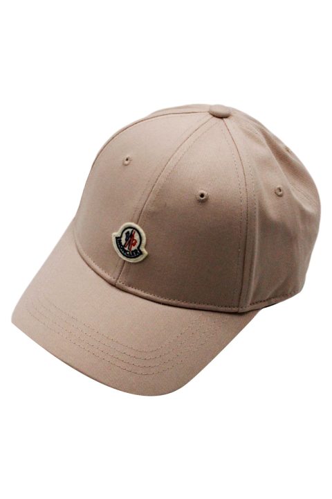 Berretto Moncler in Cotone con Visiera e logo Colore Rosa (3B0001604B63)