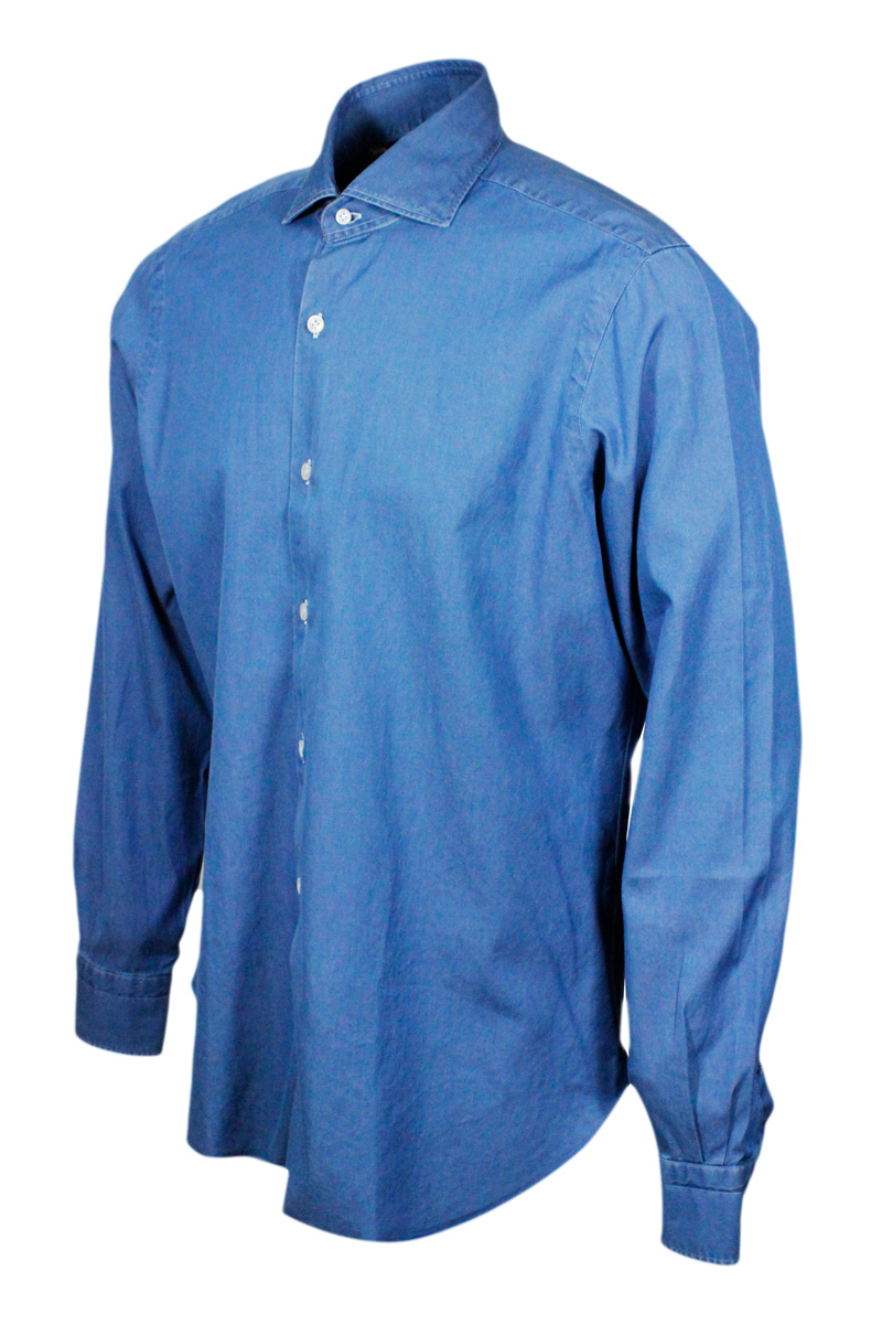 Camicia Barba Napoli DandyLife in denim chiaro Lav.02 (IU13P01PZ) Camicia Barba Napoli DandyLife in denim chiaro Lav.02 (IU13P01PZ)