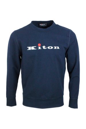 Felpa Kiton in cotone elasticizzato colore Blu (UMK025906007)