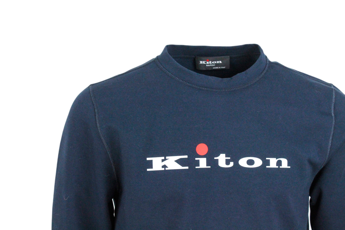 Felpa Kiton in cotone elasticizzato colore Blu (UMK025906007) Felpa Kiton in cotone elasticizzato colore Blu (UMK025906007)