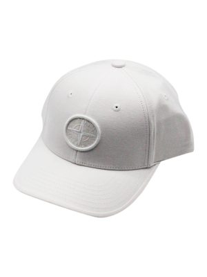 Cappello baseball Stone Island con logo colore Bianco (801691265)
