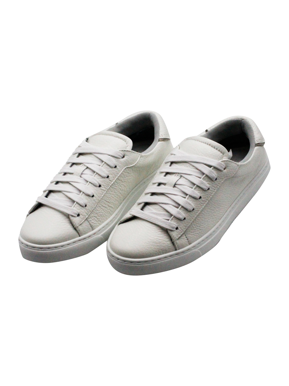Sneackers Fabiana Filippi in pelle martellata con file di monile colore Bianco (ASD264A921) Sneackers Fabiana Filippi in pelle martellata con file di monile colore Bianco (ASD264A921)