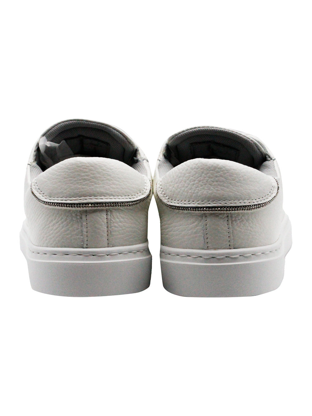 Sneackers Fabiana Filippi in pelle martellata con file di monile colore Bianco (ASD264A921) Sneackers Fabiana Filippi in pelle martellata con file di monile colore Bianco (ASD264A921)