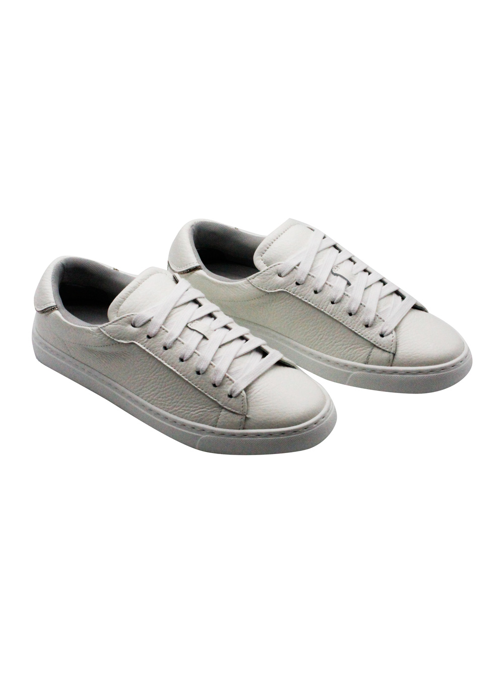 Sneackers Fabiana Filippi in pelle martellata con file di monile colore Bianco (ASD264A921) Sneackers Fabiana Filippi in pelle martellata con file di monile colore Bianco (ASD264A921)