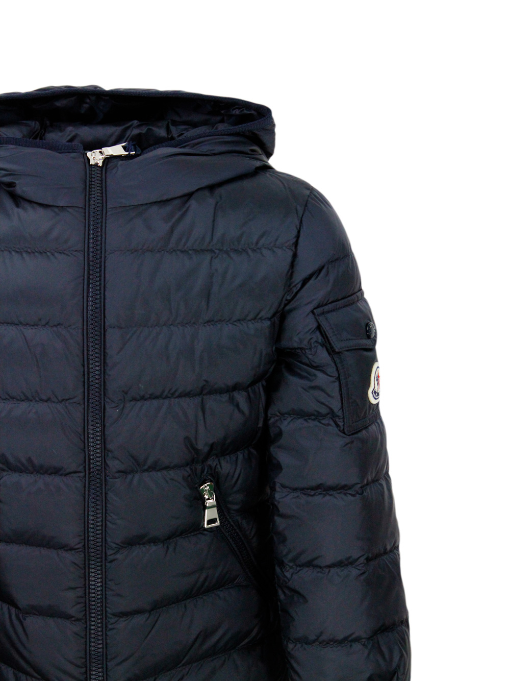 Piumino Moncler Gles con cappuccio colore Blu (1A00030) Piumino Moncler Gles con cappuccio colore Blu (1A00030)