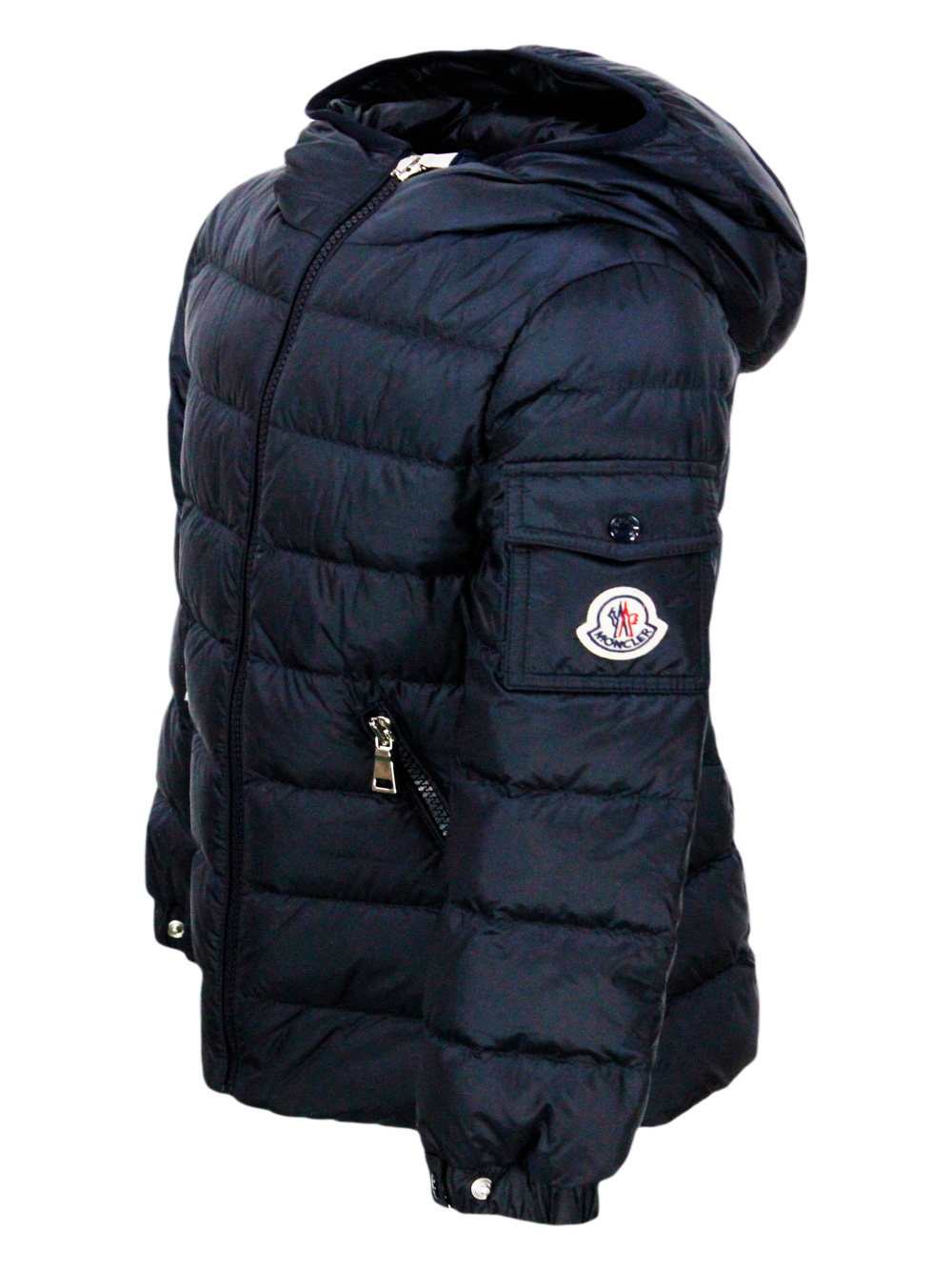 Piumino Moncler Gles con cappuccio colore Blu (1A00030) Piumino Moncler Gles con cappuccio colore Blu (1A00030)