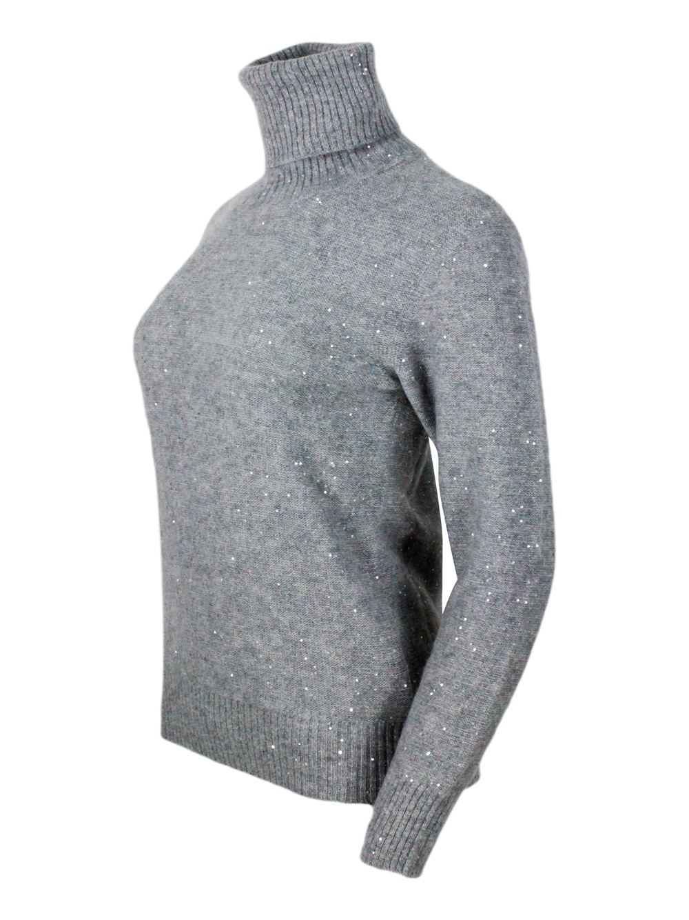 Maglia Fabiana Filippi in lana seta e cashmere con micropaillettes Colore Grigio (MAD214F066) Maglia Fabiana Filippi in lana seta e cashmere con micropaillettes Colore Grigio (MAD214F066)
