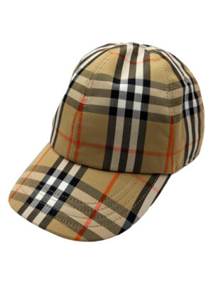 Cappello baseball Burberry in cotone con fantasia check Colore Check sabbia (8117411)